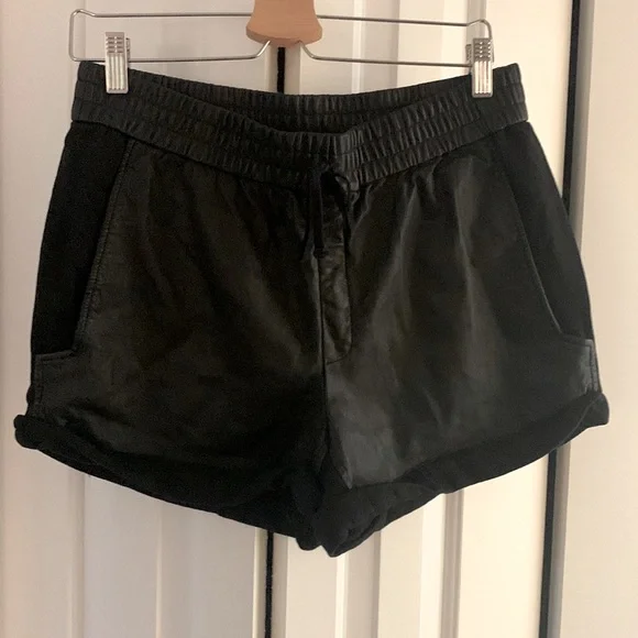 Helmut Lang Leather Panel Shorts - Picture 3 of 8